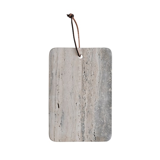 Hello Honey® 12" Travertine Cutting Board with Leather Tie